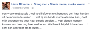 reactie Lieve Blomme - "Graag Zien" het boek