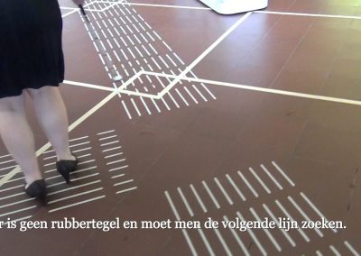 Geen rubber tegel binnen